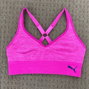 Puma pink sports bra